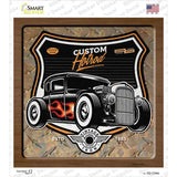 Custom Hotrod Novelty Square Sticker Decal