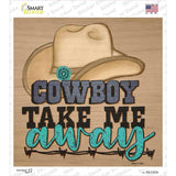 Take Me Away Novelty Square Sticker Decal