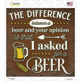 I Asked For A Beer Novelty Square Sticker Decal