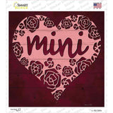 Mini Heart Rose Novelty Square Sticker Decal