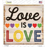 Love Is Love Rainbow Novelty Square Sticker Decal