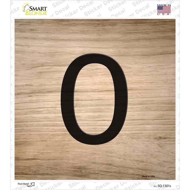 0 Number Tiles Novelty Square Sticker Decal
