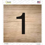 1 Number Tiles Novelty Square Sticker Decal