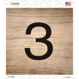 3 Number Tiles Novelty Square Sticker Decal