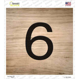 6 Number Tiles Novelty Square Sticker Decal