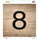 8 Number Tiles Novelty Square Sticker Decal