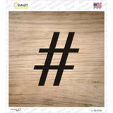 Hashtag Symbol Tiles Novelty Square Sticker Decal