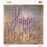 Happy New Year Fireworks Novelty Square Sticker Decal