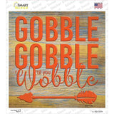 Gobble Gobble Novelty Square Sticker Decal