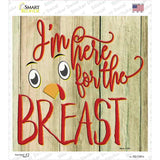 Im Here for the Breast Novelty Square Sticker Decal