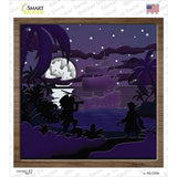 Pirates Shadow Box Novelty Square Sticker Decal