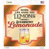 Make Strawberry Lemonade Orange Novelty Square Sticker Decal