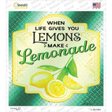 Make Lemonade Aqua Novelty Square Sticker Decal