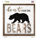 Dont Feed The Bears Novelty Square Sticker Decal