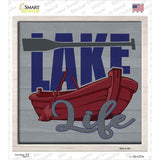 Lake Life Novelty Square Sticker Decal