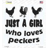 Just A Girl Novelty Square Sticker Decal