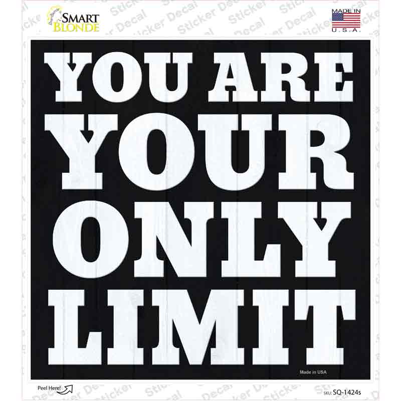Your Only Limit Novelty Square Sticker Decal