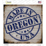Oregon Stamp On Wood Novelty Square Sticker Decal