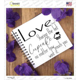 Love Sharing Last Cupcake Notebook Novelty Square Sticker Decal