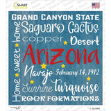 Arizona Motto Novelty Square Sticker Decal