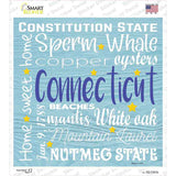 Connecticut Motto Novelty Square Sticker Decal