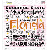 Florida Motto Novelty Square Sticker Decal