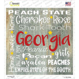 Georgia Motto Novelty Square Sticker Decal