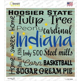 Indiana Motto Novelty Square Sticker Decal