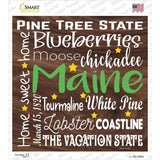 Maine Motto Novelty Square Sticker Decal