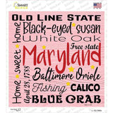 Maryland Motto Novelty Square Sticker Decal
