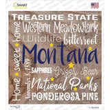 Montana Motto Novelty Square Sticker Decal