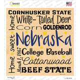 Nebraska Motto Novelty Square Sticker Decal