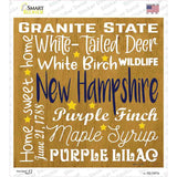 New Hampshire Motto Novelty Square Sticker Decal