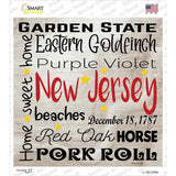 New Jersey Motto Novelty Square Sticker Decal