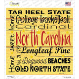 North Carolina Motto Novelty Square Sticker Decal