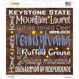 Pennsylvania Motto Novelty Square Sticker Decal