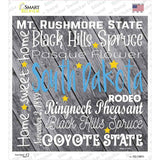 South Dakota Motto Novelty Square Sticker Decal