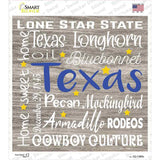 Texas Motto Novelty Square Sticker Decal