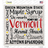 Vermont Motto Novelty Square Sticker Decal