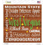 West Virginia Motto Novelty Square Sticker Decal