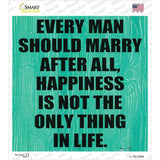 Marry Happiness Novelty Square Sticker Decal