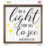 Light For All To See Novelty Square Sticker Decal