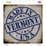 Vermont Stamp On Wood Novelty Square Sticker Decal