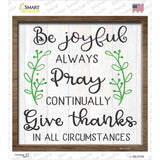 Give Thanks In All Circumstances Novelty Square Sticker Decal