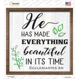He Has Made Everything Beautiful Novelty Square Sticker Decal