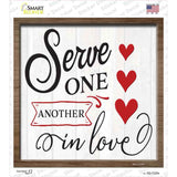 Serve One Another In Love Novelty Square Sticker Decal
