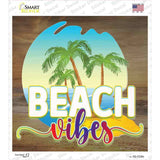 Beach Vibes Novelty Square Sticker Decal
