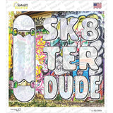 Sk8ter Dude Novelty Square Sticker Decal