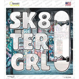 Sk8ter Girl Novelty Square Sticker Decal