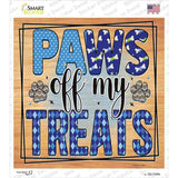 Paws Off My Treats Novelty Square Sticker Decal
